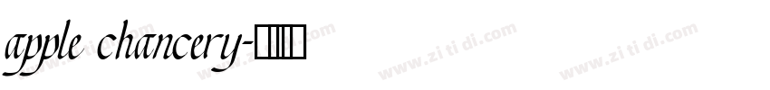 apple chancery字体转换